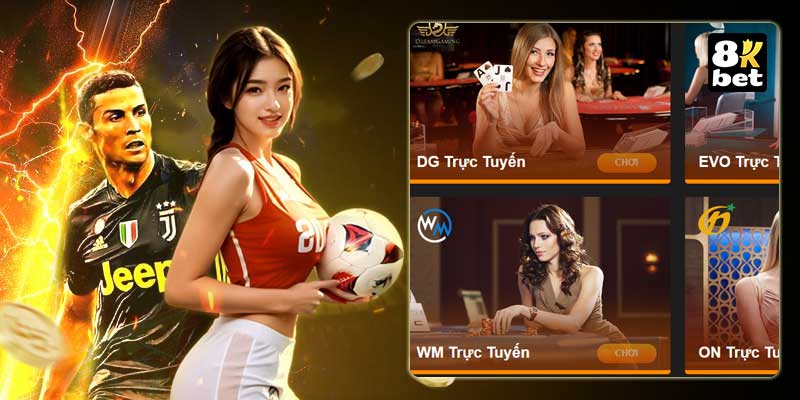 Top game nổi bật tại 8Kbet không thể thiếu Live Casino